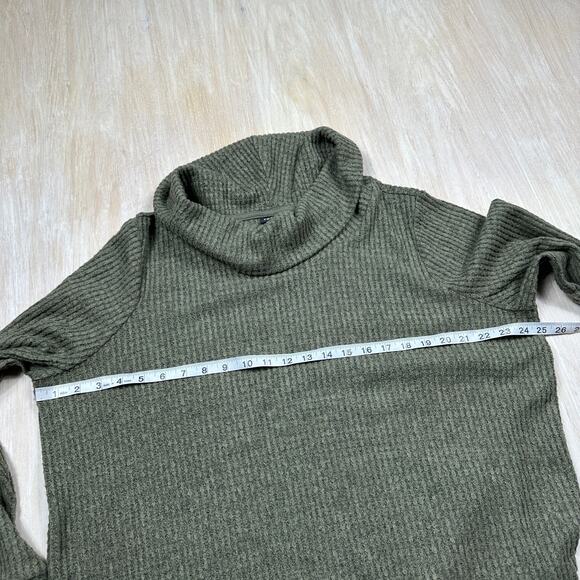 Torrid Green Ribbed Knit Cowl Neck Pullover Long Sleeve Cozy Sweatshirt 1X - Picture 7 of 13